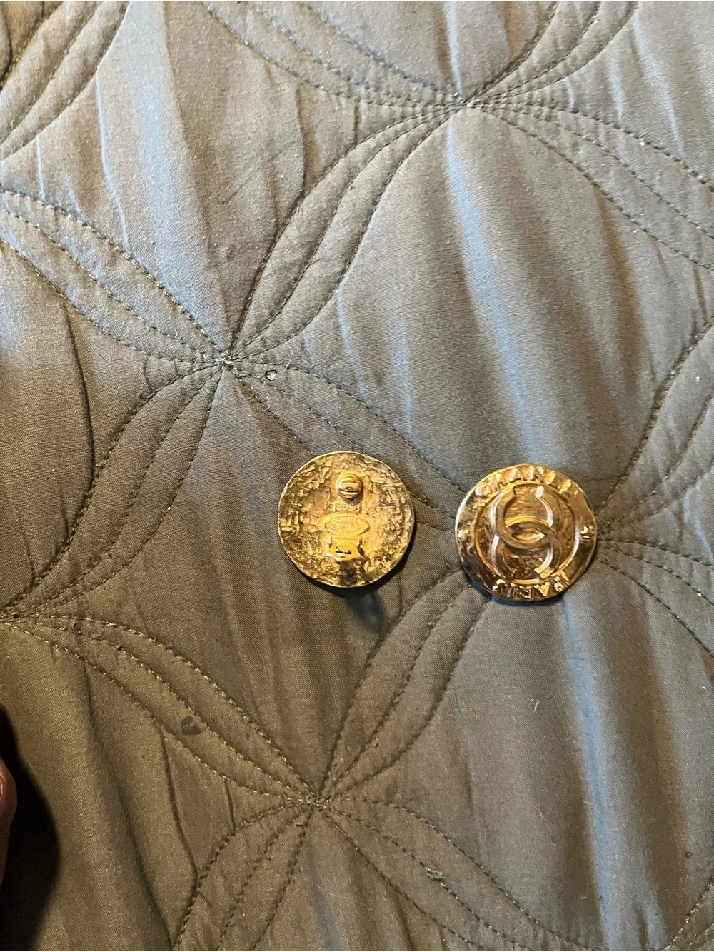 CHANEL Gold-Tone Interlocking CC Coin Earrings